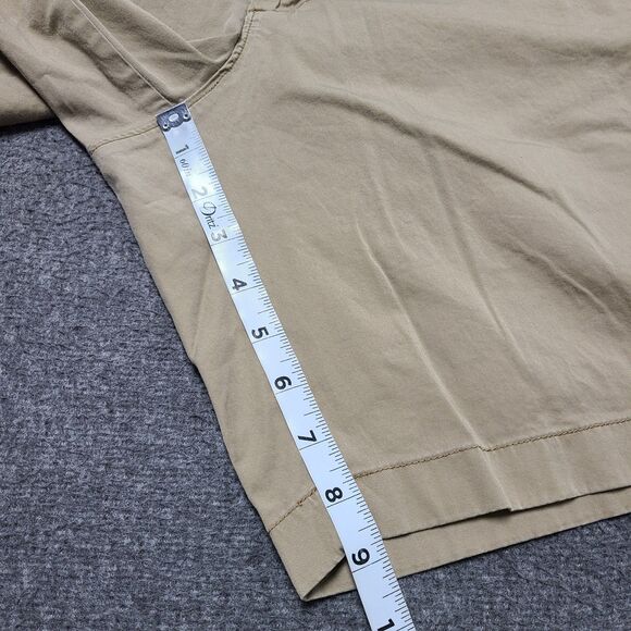 J Crew Mens‎ Shorts 36 Beige Flat Front Beach Outdoor Hiking Stretch Deck Chino - Picture 2 of 8